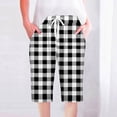 thumbnail image 1 of Puntoco Pantalones cortos de verano para mujer, moda 2024, pantalones cortos para mujer, pantalones casuales, pierna recta, cordón, cintura elástica, pantalones sueltos y cómodos con bolsillos, 1 of 5