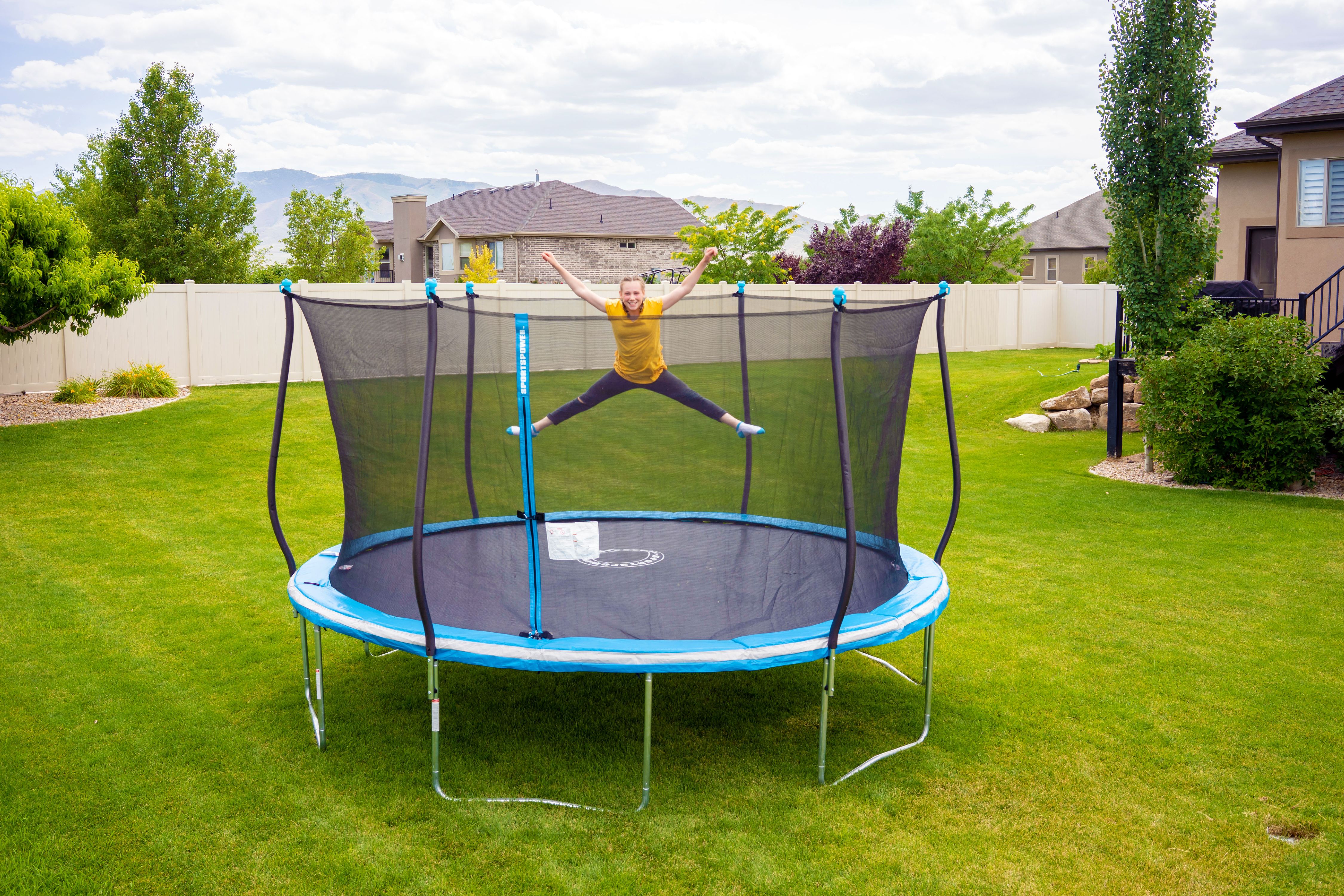 Bounce Pro 14' Trampoline, Classic Safety Enclosure, Blue - image 3 of 8