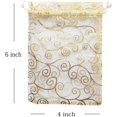thumbnail image 2 of Bolsas de regalo Pimuza, 100 unidades, 10 x 15 cm, organza dorada, 2 of 6