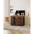 thumbnail image 2 of 44.1" Dog Crate Furniture, 3 Door Wooden Dog Crate Furniture for Small/Medium/Large Dog,Rustic Brown, 2 of 9