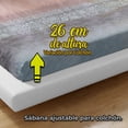 thumbnail image 3 of Juego De Sabanas Matrimoniales NubiSuave Estampadas De Microfibra De Poliester 4 Piezas Diseño Elegante Amplias Textura Suave, 3 of 5