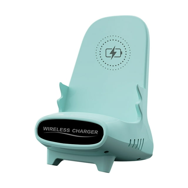 Cell Phone Wireless Chargers, 2025 Upgrade Mini Chair Wireless Fast Charger Multifunctional Phone Holder, 3 in 1 Wireless Charger Station Phone Magnetic Absorber Charge15W Fast Charger (Green)