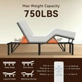 thumbnail image 5 of Kadyn Adjustable Bed Base with Head and Foot Incline Quiet Motor Queen Size Zero Gravity, Dual USB A+C Ports, Remote Control with ZG and Memory Keys for Bedroom, Apartment, Office, Black, 5 of 8