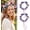 2pcs Big Star, variant on Sparkling Americana Star Crown with Flowing Ribbons - 4th of July Lightweight Headband - Patriotic Accessory for Women Girls
