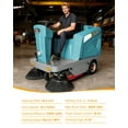 thumbnail image 3 of 50.4" Ride-on Industrial Sweeper, Floor Cleaning Machine 92,600 sq ft/h Efficiency, 26.5 Gal Hopper Brushless Motor for Warehouse Factory Parking Lot, 3 of 8