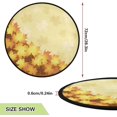 thumbnail image 2 of Coolnut Autumn Maple Leaf Christmas Tree Mats Waterproof Tree Skirt, Fall Vintage Xmas Tree Stand Tray Mat Floor Protector Pad for Holiday Party Decoration, 28.3", 2 of 6