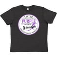 thumbnail image 3 of Inktastic I Wear Purple for my Grandpa- Pancreatic Cancer Awareness Youth T-Shirt, 3 of 5