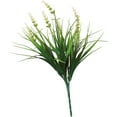 thumbnail image 2 of 12 Bundles Artificial Plants Outdoor Fake Monkey Grass with Flowers for Pot Garden Verandah Decor for Window Garden Office Patio Hanging Planter Pathway Front Porch (Grass with Flowers), 2 of 4