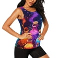 thumbnail image 2 of Fotbe Colorful Potion Bottles Magic Blusas Sin Mangas para Mujer – Estilo Casual, Corte Suelto, Slim-Fit, Cuello Redondo Deportivo, Tops de Verano para Gimnasio y Yoga-Small, 2 of 7