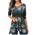 thumbnail image 1 of Tops de Mujer Blusas de Manga Larga Casual Impreso Cuello Redondo Jersey Top Camiseta Odeerbi ODB184076, 1 of 6