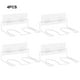thumbnail image 3 of Bearachild 4 estantes de pared para maletero largos, color blanco, revestimiento inoxidable, mantenimiento, montaje autoadhesivo, transpirable Almacenamiento y organización del hogar, 3 of 6