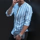 thumbnail image 5 of Camisa juvenil de manga larga delgada con solapa casual estampada de primavera y otoño para hombres Pompotops oipoqjl25899, 5 of 9