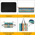 thumbnail image 4 of Blue Geometric Outdoor Picnic Blanket, Foldable Waterproof Beach Mat, Portable Beach Blanket for Beach Camping, Hiking, Family Concerts, 4 of 8