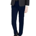 thumbnail image 2 of Boys Dress Pants, Children's Checkered Slim Fit Straight Leg Trousers, Kids Suit Pants for Formal Wear, School Concert, Wedding and Special Occasions Black 110, 2 of 9