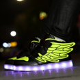 thumbnail image 6 of Gyujnb Boys and Girls Wing LED Light up High Top Sneakers Hook and Loop Casual Shoes (Unisex),5.5-6 Years, 6 of 7