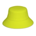 thumbnail image 3 of Daiia Yellow Pattern Bucket Hat - Trendy Cotton Sun Hat for Beach, Golf, Fishing - Fun Outdoor Vacation Boonie for Men and Women, 3 of 9