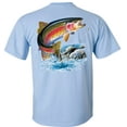 thumbnail image 2 of Fair Game Rainbow Trout Fishing T-Shirt-Light Blue-XL, 2 of 4