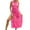 Hot Pink, variant on Youmylove Womens Casual Summer Sundress Women's Sheer Beach Cover Up Dress With Waist Lace Mesh Sarong For Vacation Crochet Bathing Suit Coverups