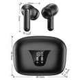 thumbnail image 6 of Wireless Earbuds, Bluetooth 5.3 Headphones 50H Playtime with LED Digital Display Charging Case, IPX5 Waterproof Earphones with Mic for Android iOS Cell Phone Computer Laptop Sports (Black), 6 of 6