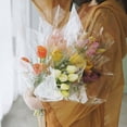 thumbnail image 3 of OUNONA 50Set Clear Plastic for Flower Wrapping Bags 14.96X9.06X0.04in, 3 of 8
