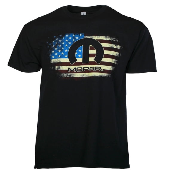 Mopar/M Logo with an American flag Mens T shirt