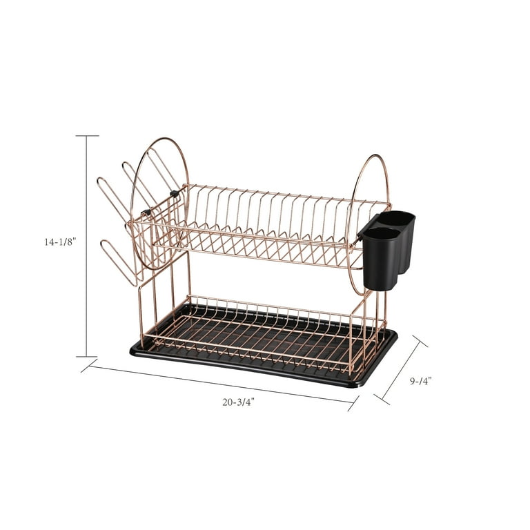 Expandable Dish Drainer Rack - Rose Gold - 13.5 x 20.63 Inch