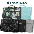 thumbnail image 7 of PAVILIA Hanging Toiletry Bag Women Men, Travel Kit Foldable Toiletries Organizer, Roll up Cosmetics Makeup Bag Accessories, Waterproof Essentials Jewelry Case (Black Chevron), 7 of 7