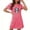 Hot Pink, variant on Taqqpue Womens Halloween Cotton Nightgown Short Sleeves Round Neck Sleepshirt Print Nightshirt Casual Plus Size Sleep Dress Pullover Halloween Sleep Shirt for Women