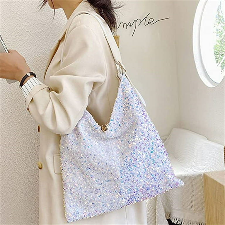 Large Ladies Travel Bag Sequins Shoulder Bag Women Handbag Ladies