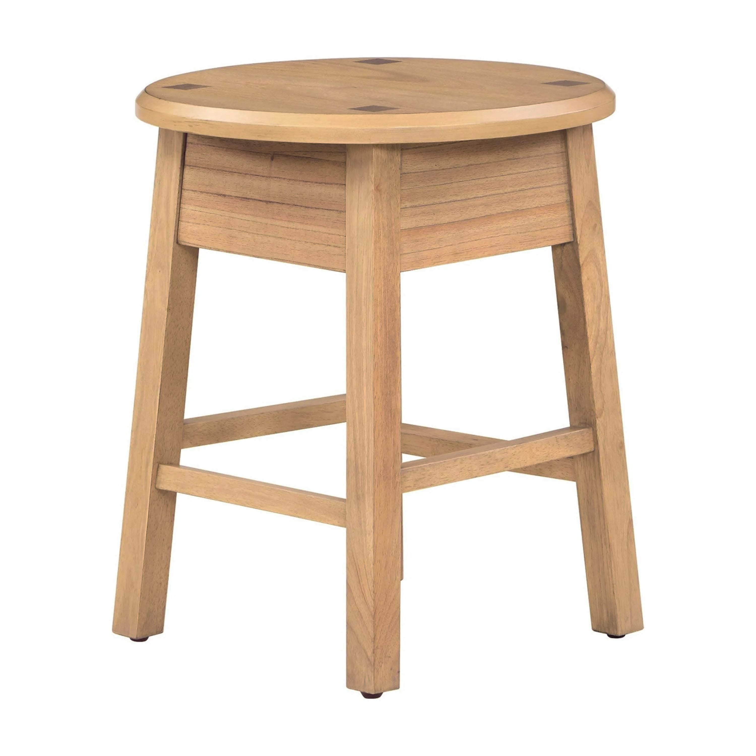 Leumius End Table Farmhouse Small Side Table with Drawer,Corner Table Drink Table for Living Room,Natural
