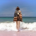 thumbnail image 4 of Deer American Flag Vintage Bath Towel, Highly Absorbent towels for bathroom Quick Drying Microfiber Bath Towels for Body, Soft Shower Towels for Sport, Yoga, SPA, Gym 27x55in, 4 of 5