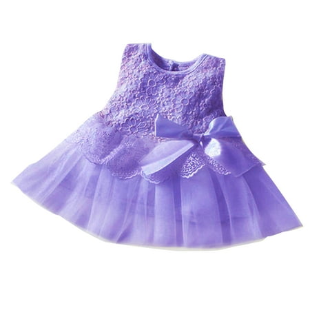 

EHTMSAK Infant Baby Toddler Girl Short Sleeve Bow and Set Clothing Set Summer Outfits Purple 3M-18M 2