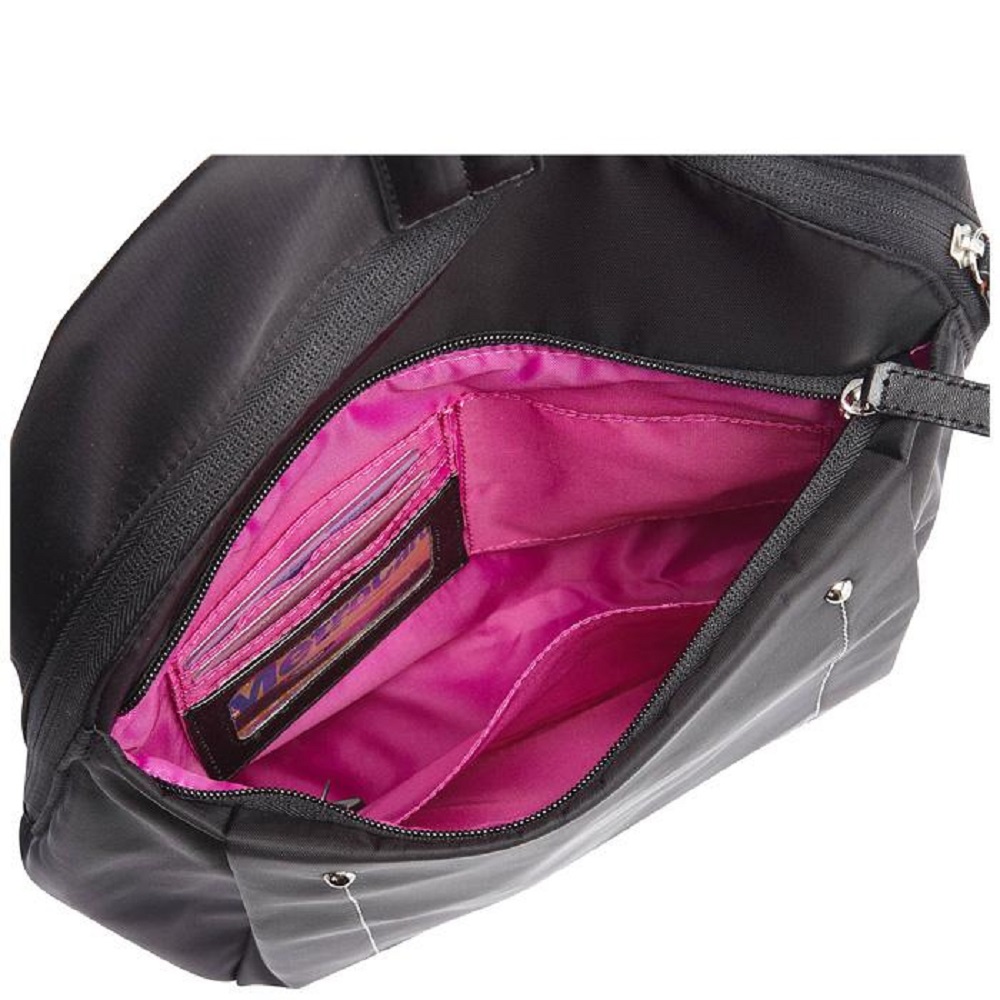 Francine Collections 14" inch Nylon Crossbody Laptop Backpack | Shoulder Backpack for Hiking (Black) - image 5 of 9