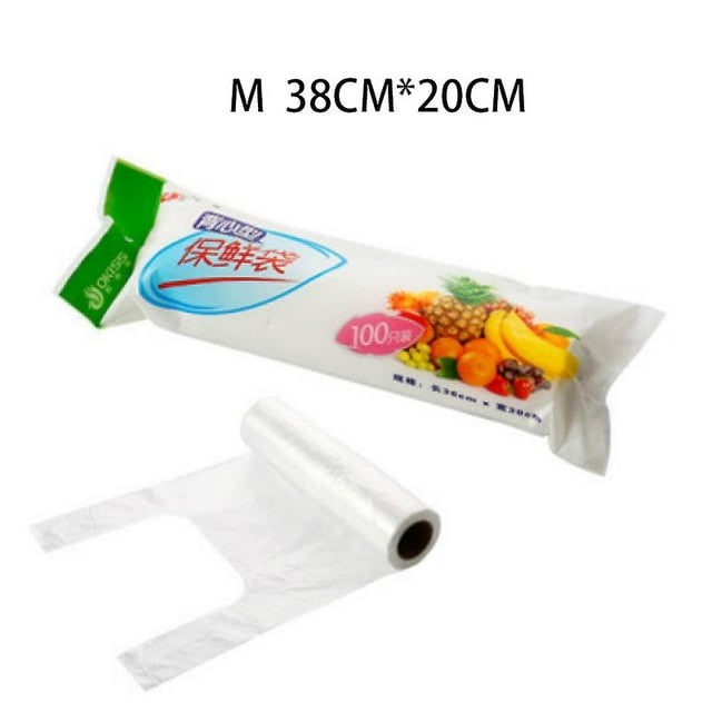 100 bolsas de plástico para conservar alimentos frescos con asa, bolsas de conservación al vacío para conservar alimentos frescos.
