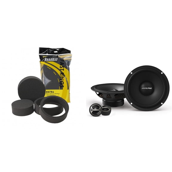 Alpine EL 6.5" Component Set with RKFR Foam Fast Ring Speaker Enhancement Kit