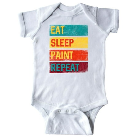 

Inktastic Artist Painter Eat Sleep Paint Repeat Gift Baby Boy or Baby Girl Bodysuit
