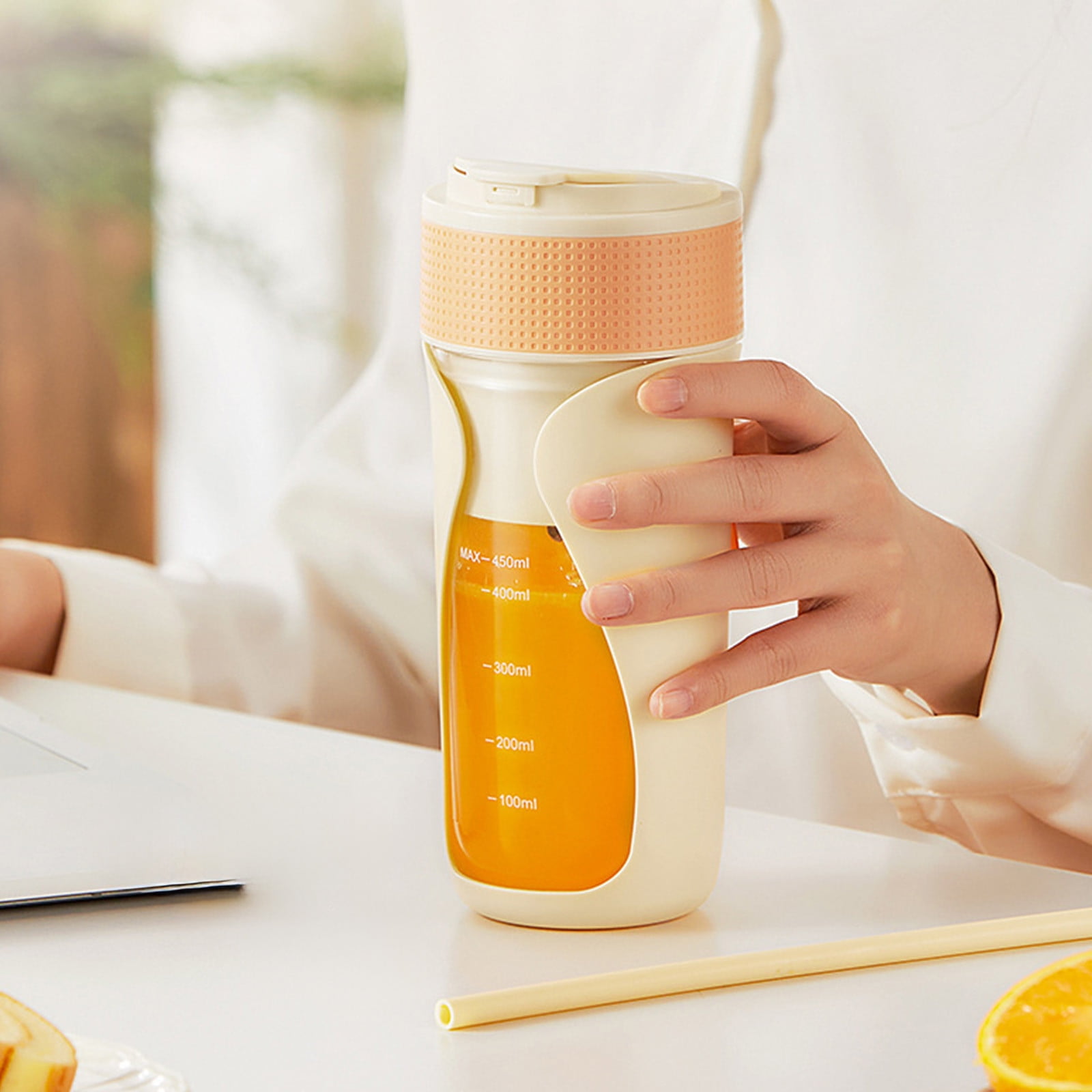 Taotanxi Portable Blender, 12Oz Mini Blender Cup With 4000Ml Rechargeable Battery, 6 Blades, Crushable Ice, Smoothie Blender for Shakes And Smoothies, Suitable for Travel, Sports, Camping And Fitness