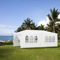 thumbnail image 2 of White Wedding Tents, LANGRIA Party Tent with 4 Removable Sidewalls, Canopy, 6 Windows for Outdoor Events Catering Carport, 19.7×9.8 ft, 2 of 12