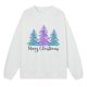 thumbnail image 2 of Gibobby Sudaderas de moda Suéter navideño informal de manga larga con hombros descubiertos y estampado de árbol de Navidad para mujer (Blanco, XL), 2 of 4