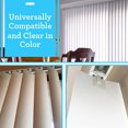 thumbnail image 2 of Parches de reparación de cortinas, láminas de repuesto para persianas verticales, fijadores transparentes, cortinas transparentes para ventanas, puertas corredizas fáciles de abrir, 60 unidades, 2 of 6