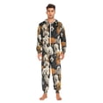 thumbnail image 5 of Adult Christmas Onesie Golden Dalmatian Adult Zipper One-Piece Pajamas Unisex Pajamas with Pockets, 5 of 6
