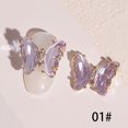 thumbnail image 2 of Pendiente para decoración de uñas con diamantes de imitación y mariposa de cristal HUOGUO, 2 of 3