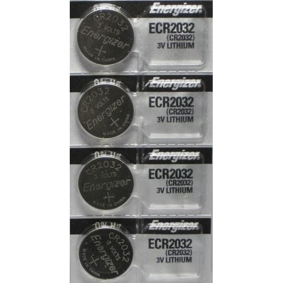 4 x Energizer CR2032 2032 Battery Watch/Electronic 3v 3 Volt Lithium Button Cell Batteries