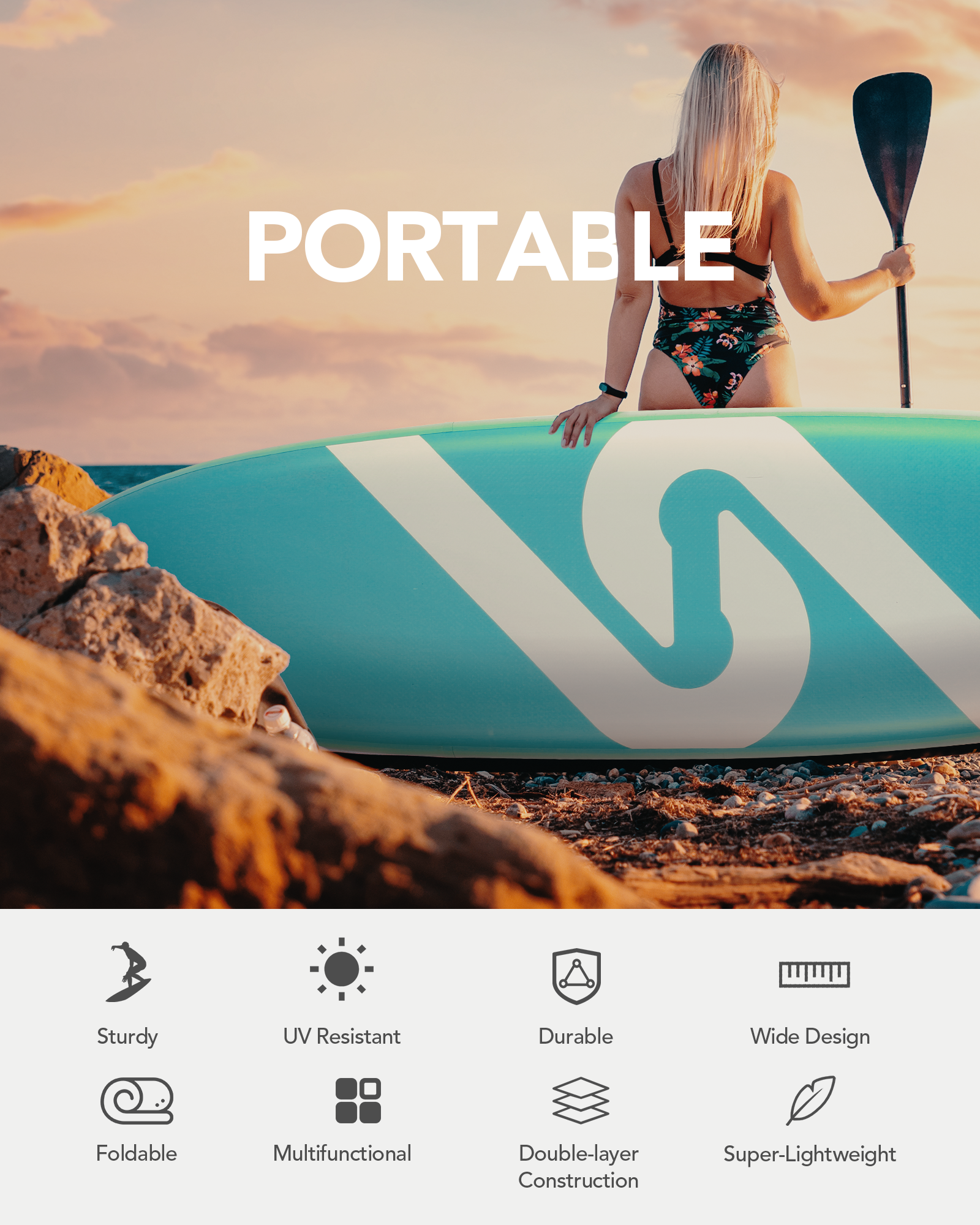 Naipo Inflatable Stand Up Paddle Board 10 Ft photo 4