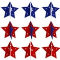 3-Pack Patriotic 3D Star Tabletop Ornaments, Red White and Blue Stars ...