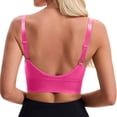 thumbnail image 6 of QATAINLAV Woman Zipper Front Sports Bras Solid Color Wireless Post-Surgery Bra Casual Adjustable Straps Yoga & Activewear Bralette Pink, 6 of 6