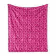 thumbnail image 1 of Hot Pink Soft Flannel Fleece Blanket, Ocean Waves Inspired Abstract Fantasy Pattern with Horizontal Curves and Lines, Cozy Plush for Indoor and Outdoor Use, 50" x 70", Pink Pale Pink, by Ambesonne, 1 of 6