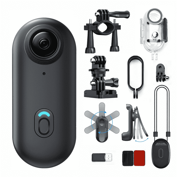 JETO 1080P HD Mini Body Camera, 64GB, 150° Wide Angle, Waterproof Case, Magnetic Pendant & Back Clip, App Remote Live Stream, Portable Wearable Action Cam for Travel
