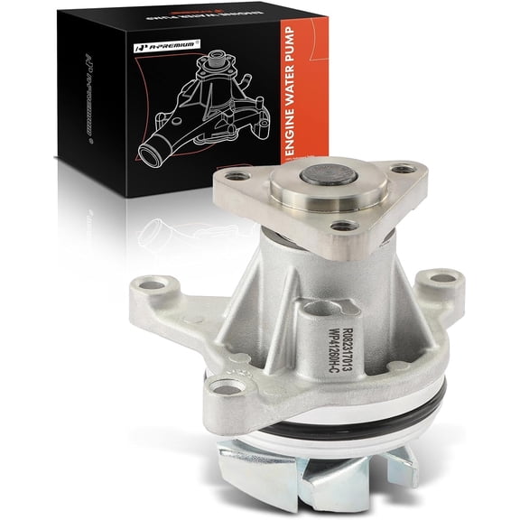 A-Premium Enginie Water Pump [4Cyl 2.5 2.3 2.0L DOHC] w/Seal Compatible with Ford, Lincoln, Mazda, Mercury - 2001-2020 - Escape, Explorer, Focus, MKZ, MKT, 6, 5, 3, Tribute, Mariner, Milan and More