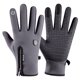 thumbnail image 3 of Guantes deportivos para exteriores, cálidos, con forro polar, con cremallera, antideslizantes, resistentes al viento y al agua, para ciclismo, otoño e invierno, para hombres y mujeres, 3 of 4
